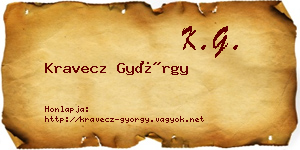 Kravecz György névjegykártya