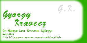 gyorgy kravecz business card